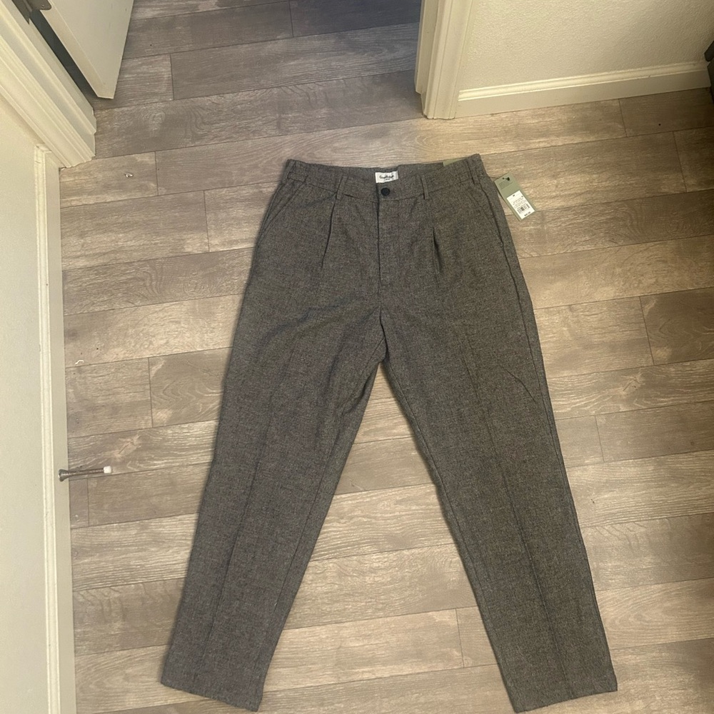 Men's Tweed Pleated Dress Pants